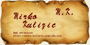 Mirko Kulizić vizit kartica